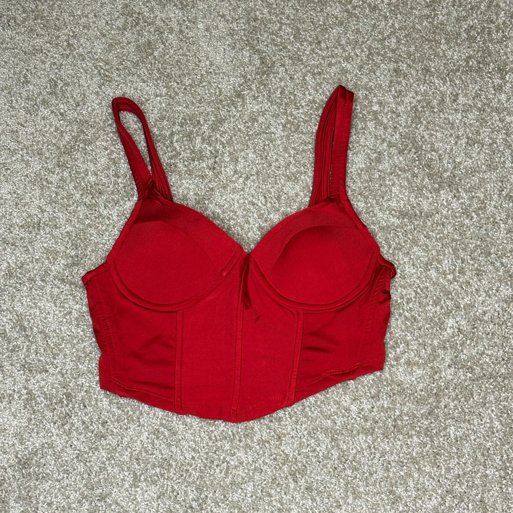Chic Red Women's Bustier